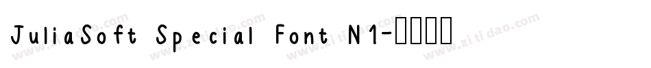 JuliaSoft Special Font N1字体转换